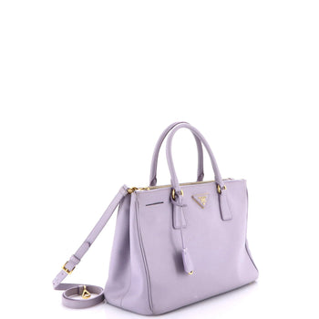 Prada Double Zip Lux Tote Saffiano Leather Medium