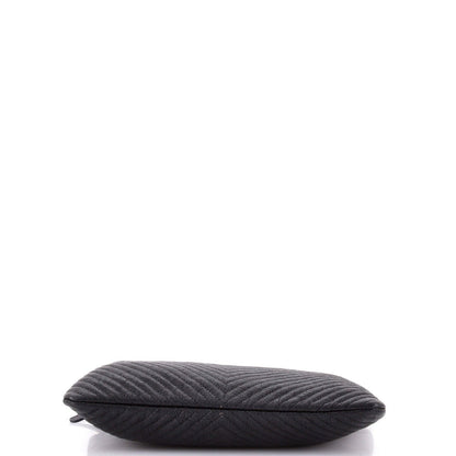 Chanel Boy O Case Clutch Chevron Caviar Medium