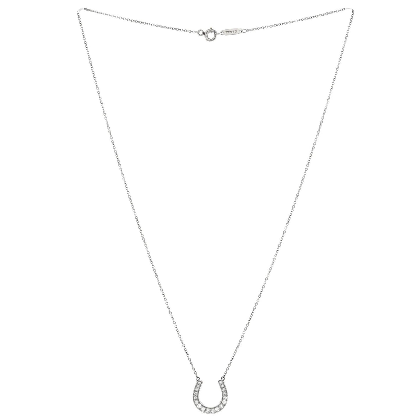 Tiffany & Co. Horseshoe Necklace Platinum With Diamonds