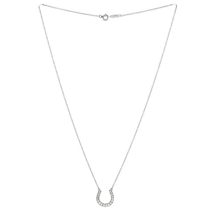 Tiffany & Co. Horseshoe Necklace Platinum With Diamonds