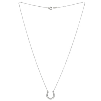 Tiffany & Co. Horseshoe Necklace Platinum With Diamonds