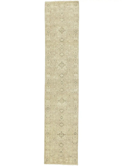 Transitional Oriental Runner Rug Muted Floral