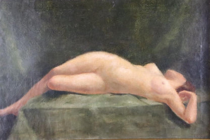 Tienne Kirevsky Reclining Nude Original Oil Painting C.1900 / Harbin Exhibit