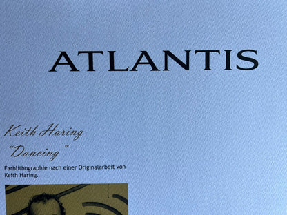 Keith Haring Lithograph Coa ''Dancing'' Signed Op Numbered By Hand