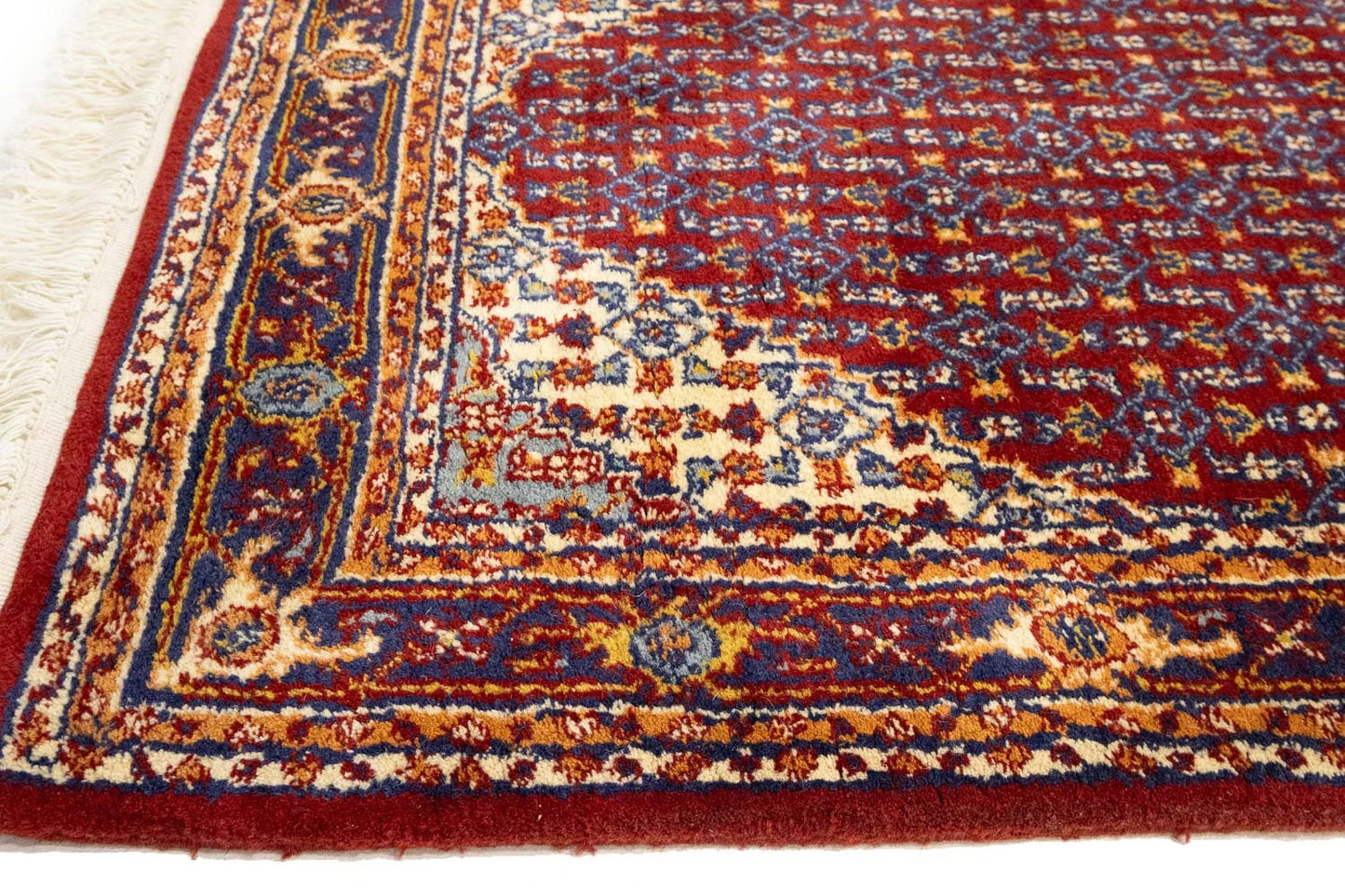 Hand knotted Indo Botemir wool runner rug oriental carpet hallway