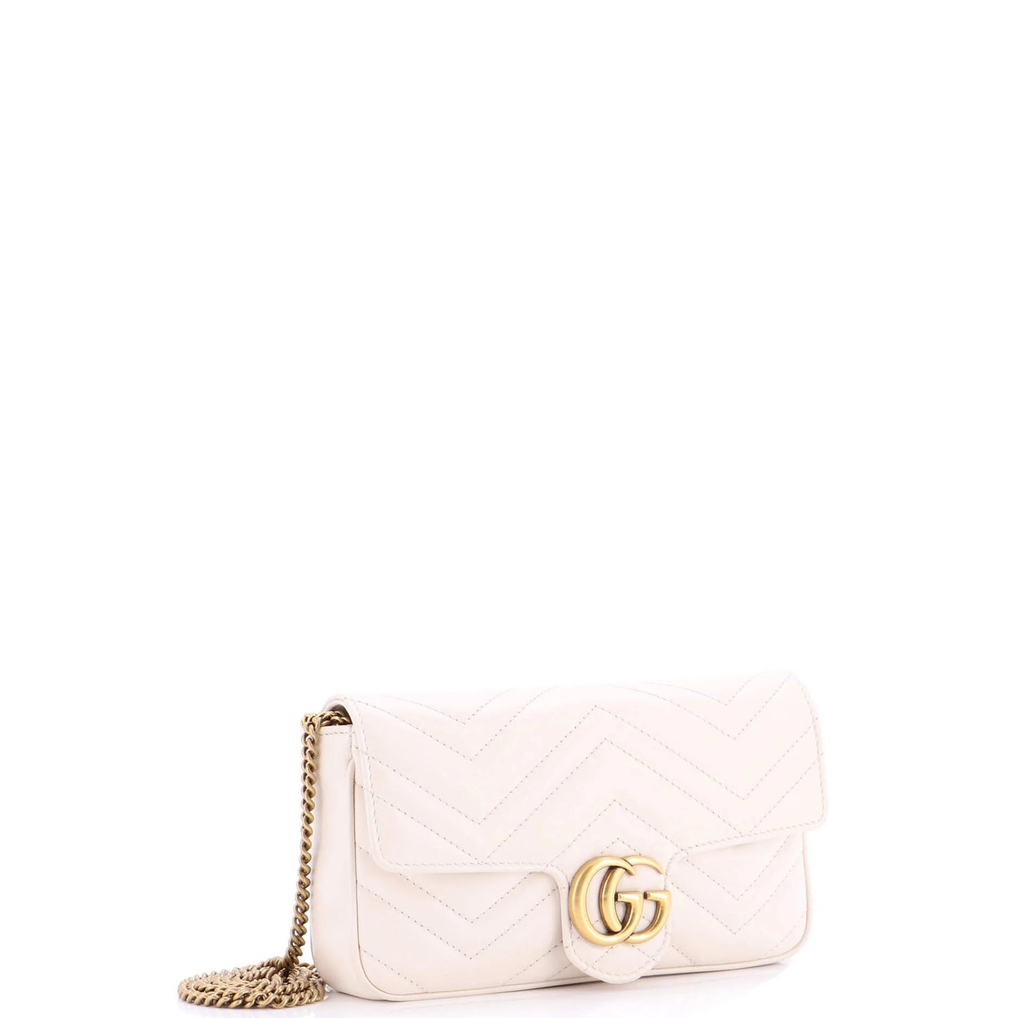 Gucci Gg Marmont Wallet On Chain Matelasse Leather Mini