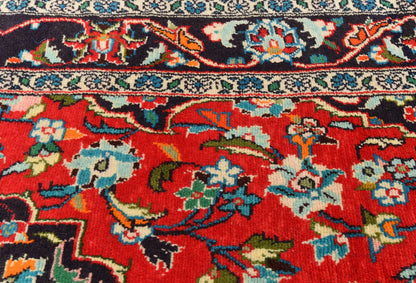 3'7X7'0 Red Traditional Classic Floral Handmade Oriental Rug Entryway Carpet