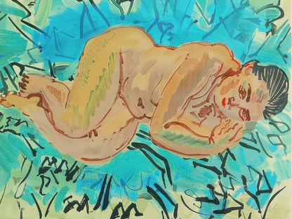 Raoul Dufy Nu Couche 1969 Lithograph On Arches Paper Signed Framed 1930