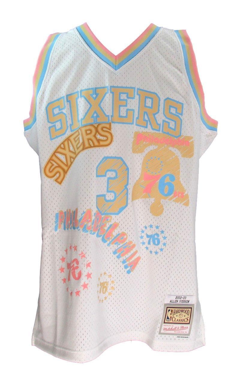 Allen Iverson Hof Autographed White  Mitchell & Ness Jersey Denver Jsa 181849