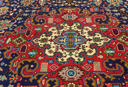 Vintage Handmade Oriental Carpet Rug Classic Floral Medallion Design 6'7X9'6