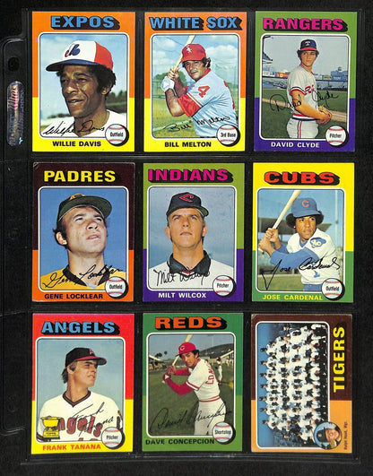1975 Topps Baseball Complete Set (660) Aaron,