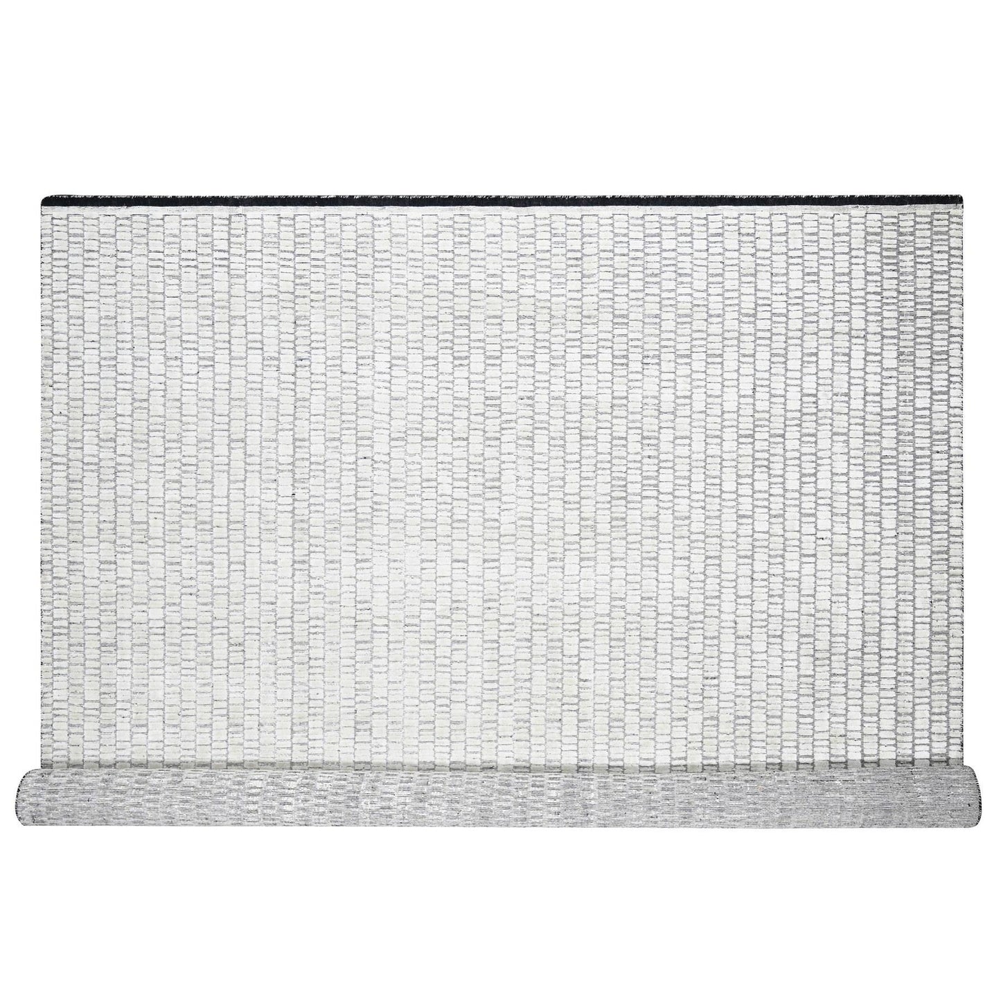 12'2"X15' White Wool And Silk Hand Loomed Modern Oversized Oriental Rug