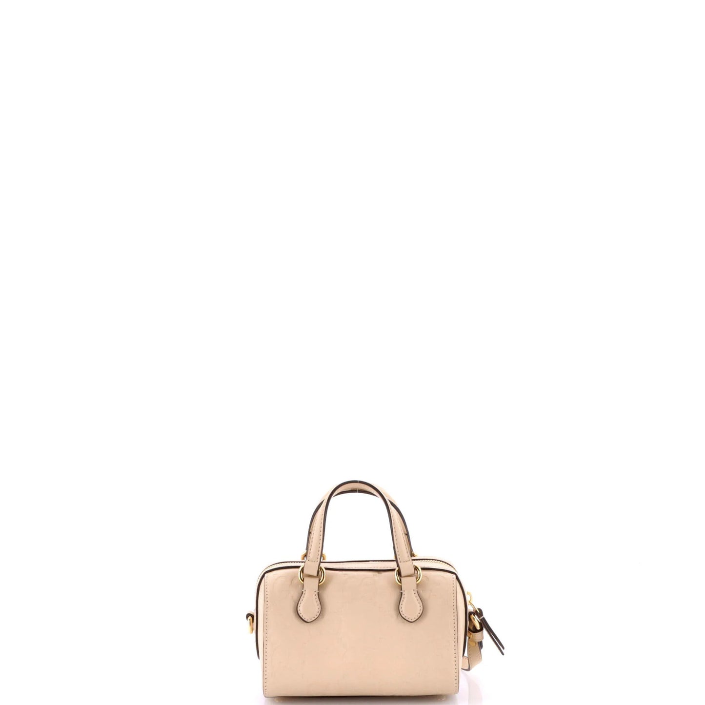 Gucci Convertible Top Handle Bag Jumbo Gg Embossed Leather Mini