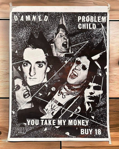 The Damned Neat Stiff Records Promo Poster Punk Rare - Problem Child