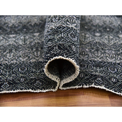 10'X13'10" Gray Hand Knotted Kohinoor Herrita Design 100% Plush Wool Rug