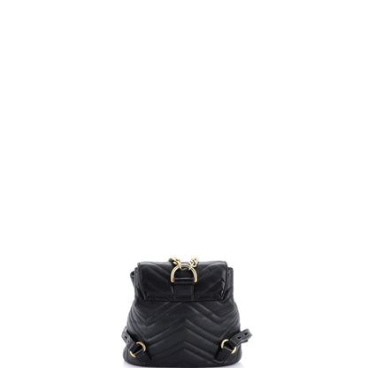 Gucci Gg Marmont Drawstring Backpack Matelasse Leather Mini