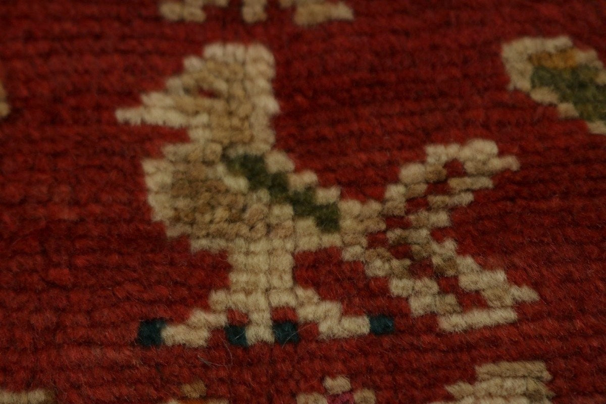 Semi-Antique Handmade Tribal Animal Design Oriental Rug Home Decor Carpet 3X5 ft
