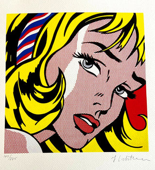 Roy Lichtenstein Lithograph Coa Signed With Pen Stamped Numbered In Pencil Rare