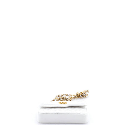 Chanel Cc Chain Belt Bag Quilted Shiny Aged Calfskin