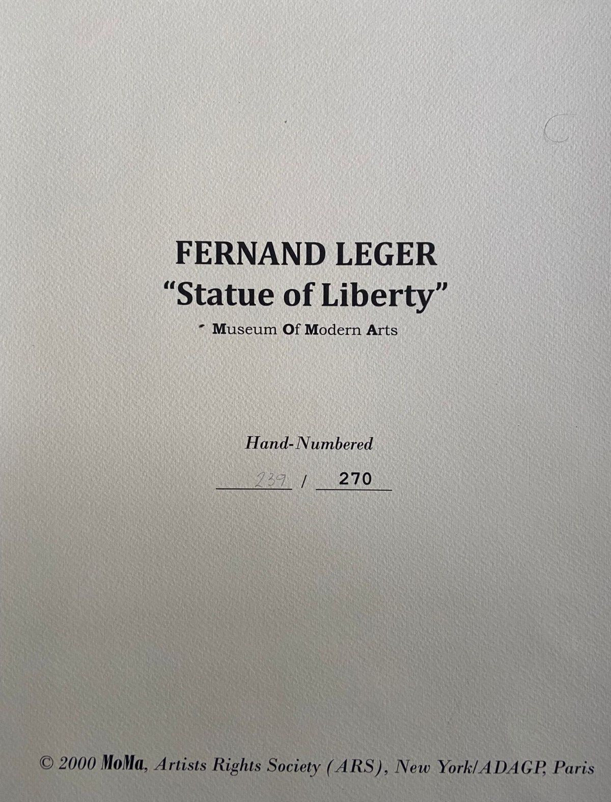 Fernand Lger Lithograph Coa Moma Museum Numbered By Hand Signed Limited