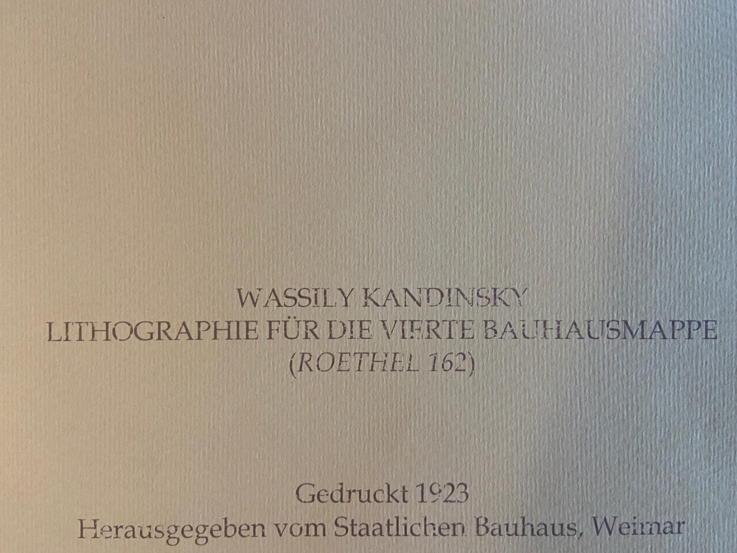 Wassily Kandinsky Lithograph 1923 Coa Published Bauhaus Signed Op