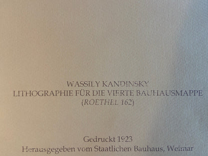 Wassily Kandinsky Lithograph 1923 Coa Published Bauhaus Signed Op