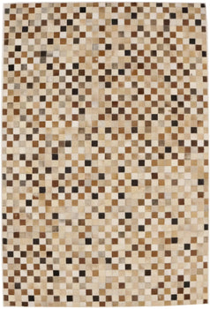 ft Hand-Stitched Multicolored Cowhide Leather Rug Modern Home Decor Carpet 4x6