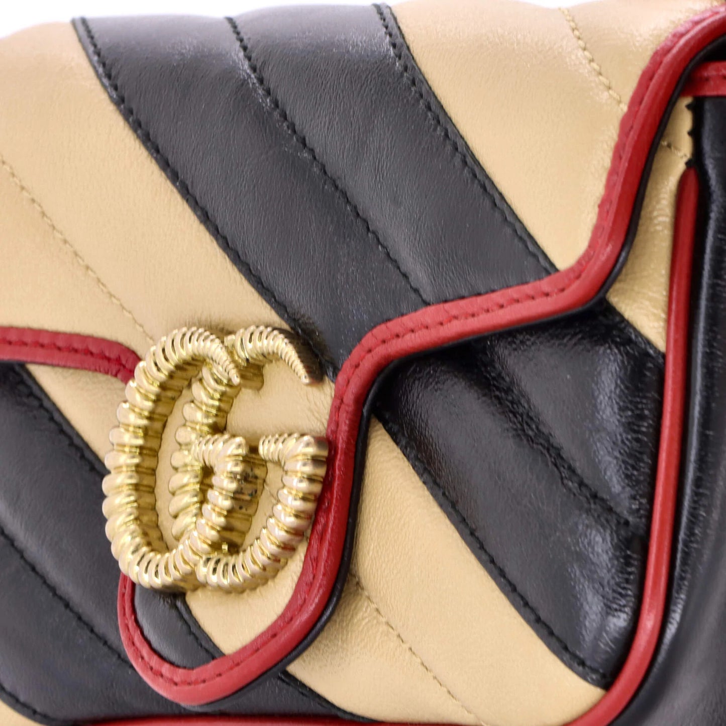Gucci Gg Marmont Flap Bag Diagonal Quilted Leather Mini