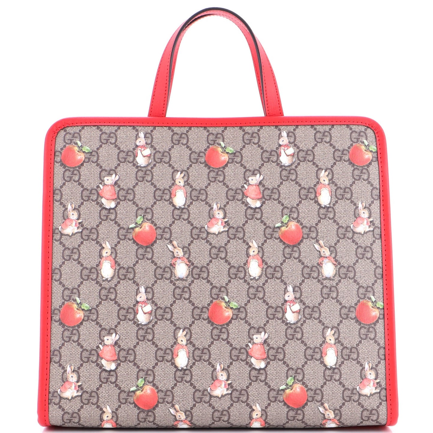 Gucci X Peter Rabbit Kid'S Tote Printed Gg Coated Canvas