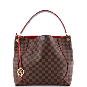 Louis Vuitton Caissa Hobo Damier With Leather