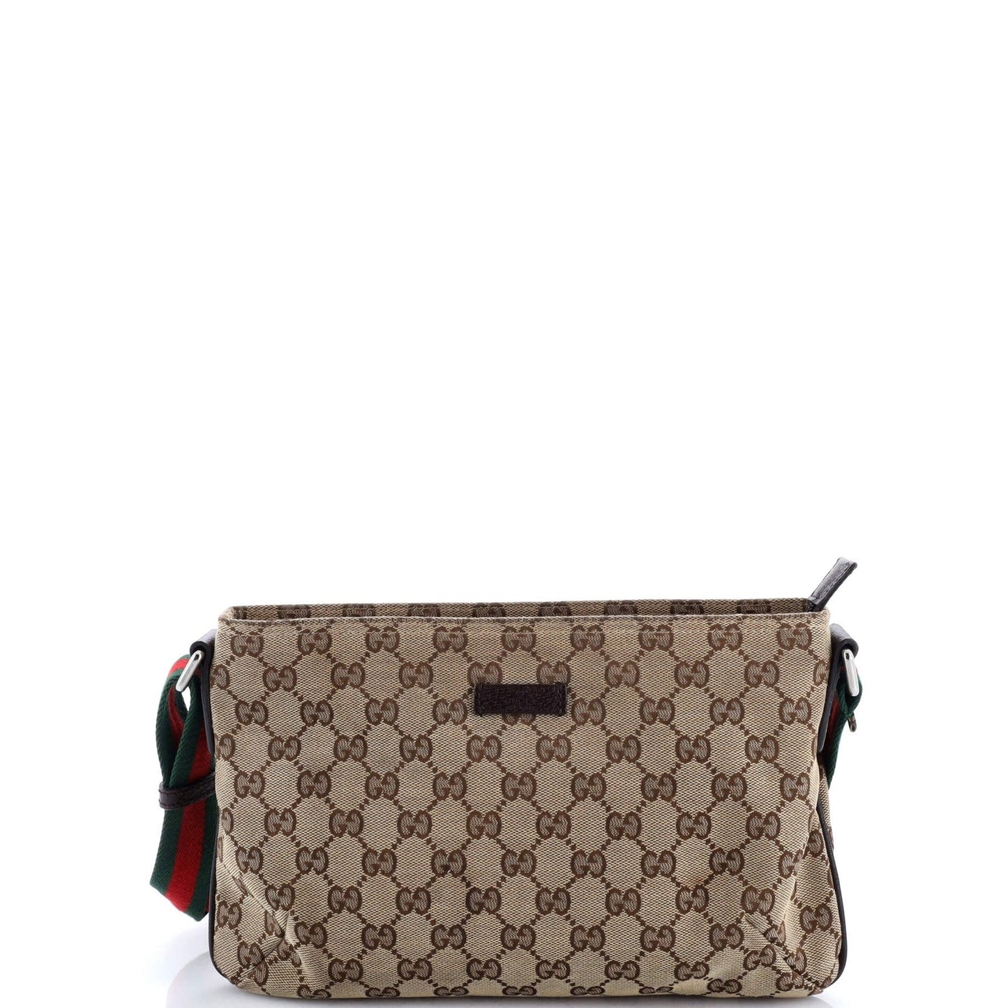 Gucci Web Strap Messenger Bag Gg Canvas Small