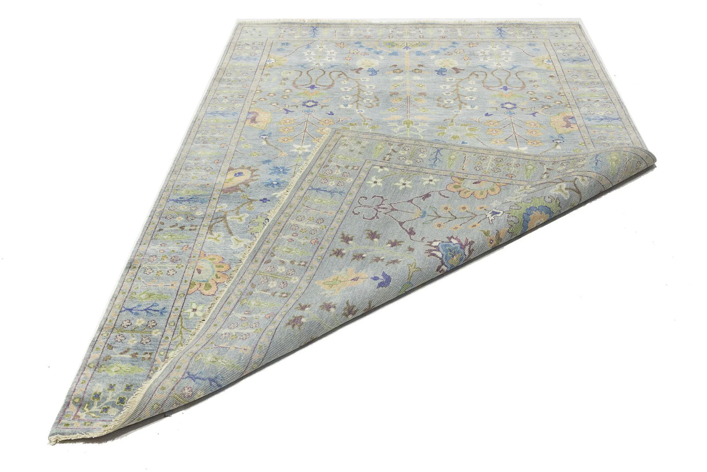 Handmade Tree of Life Oushak Chobi Oriental Rug