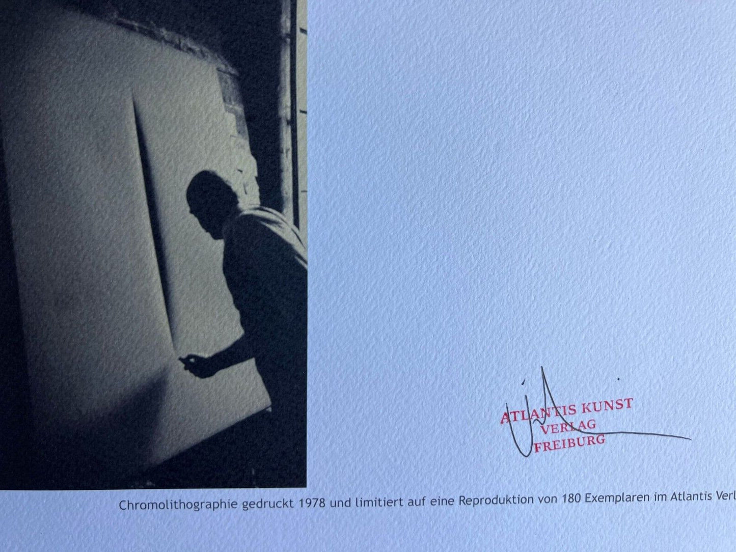 Lucio Fontana Lithograph Coa Signed In Pen Numbered In Pencil 180