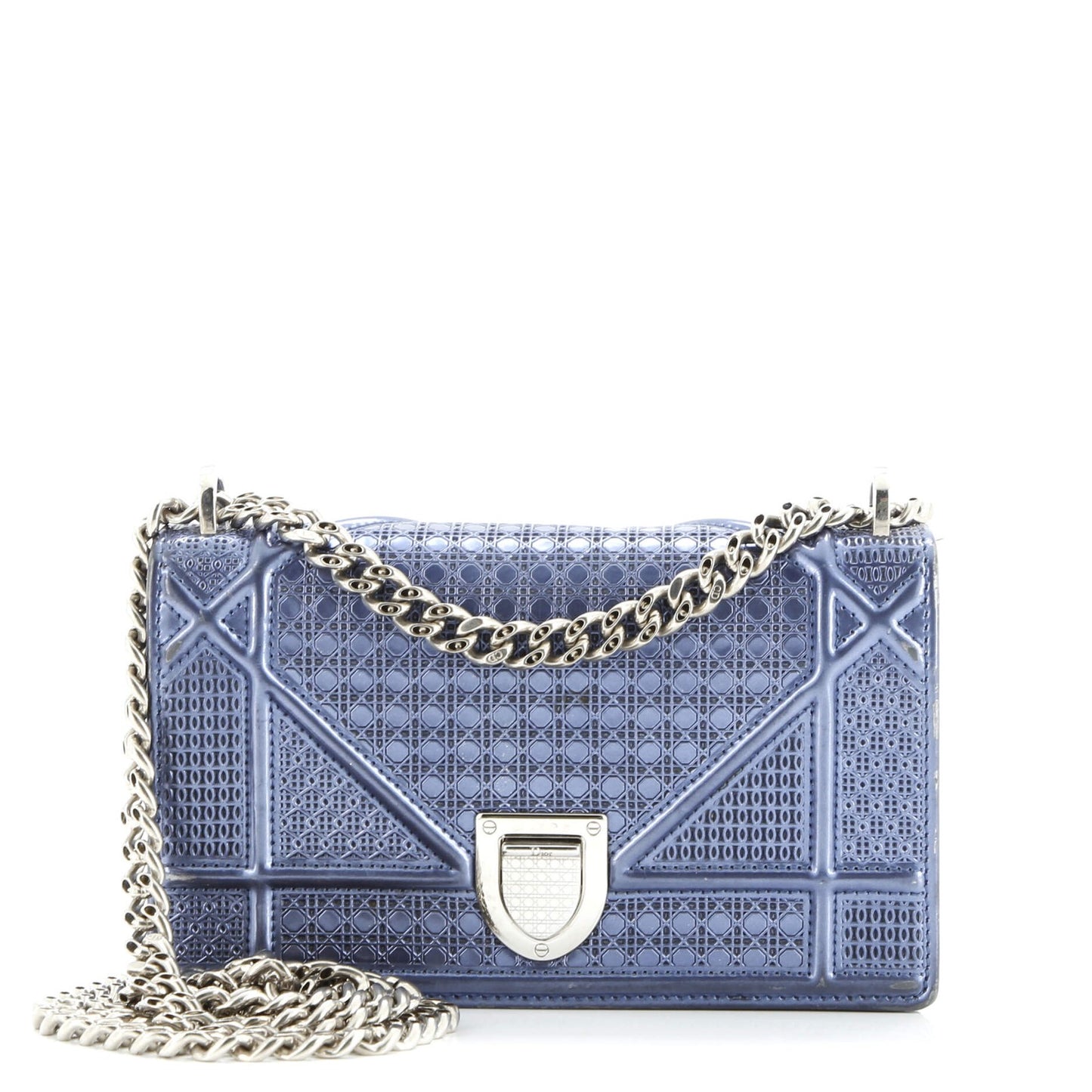 Christian Dior Diorama Flap Bag Cannage Embossed Calfskin Mini