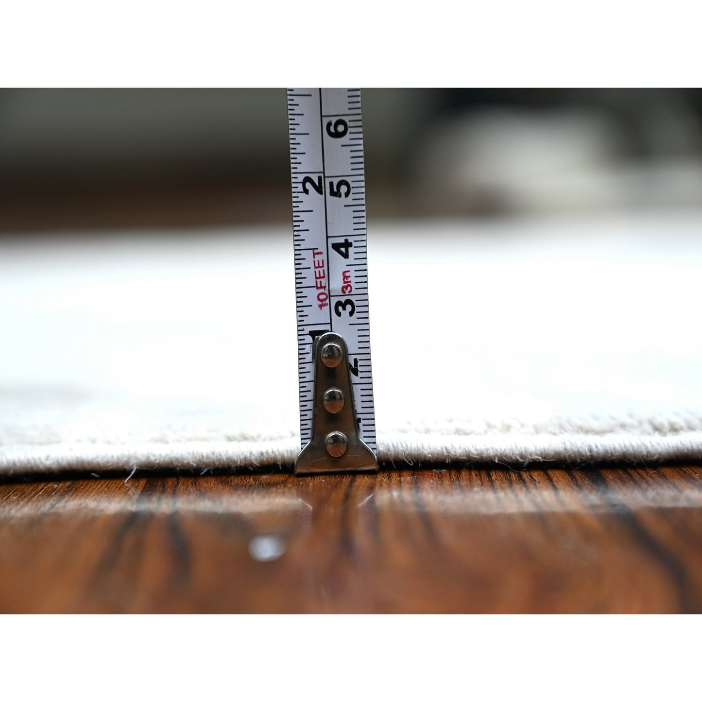 3'X4'9" Cascading White Hand Knotted White Wash Peshawar Oriental Rug