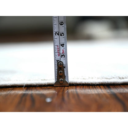 3'X4'9" Cascading White Hand Knotted White Wash Peshawar Oriental Rug