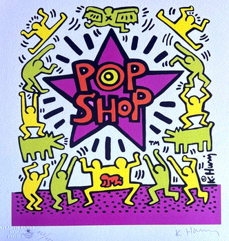 Keith Haring Lithograph From A Painting (Coa Signed In Pen) Numbered In Pencil