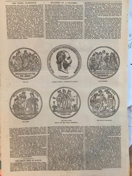 Vienna World Exhibition 1873 Medals Design By London News Wood Engraving