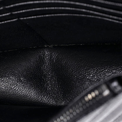 Saint Laurent Classic Monogram Wallet On Chain Matelasse Chevron Leather Small