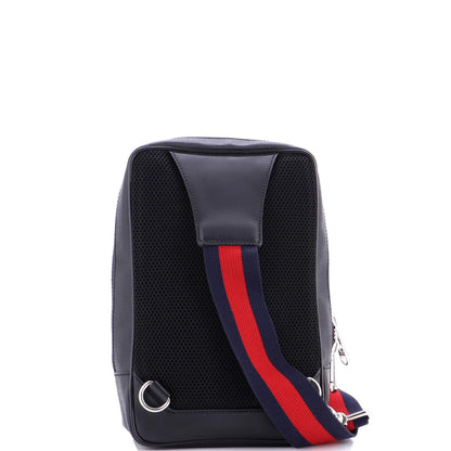 Gucci Soft Zip Sling Bag Gg Coated Canvas Small