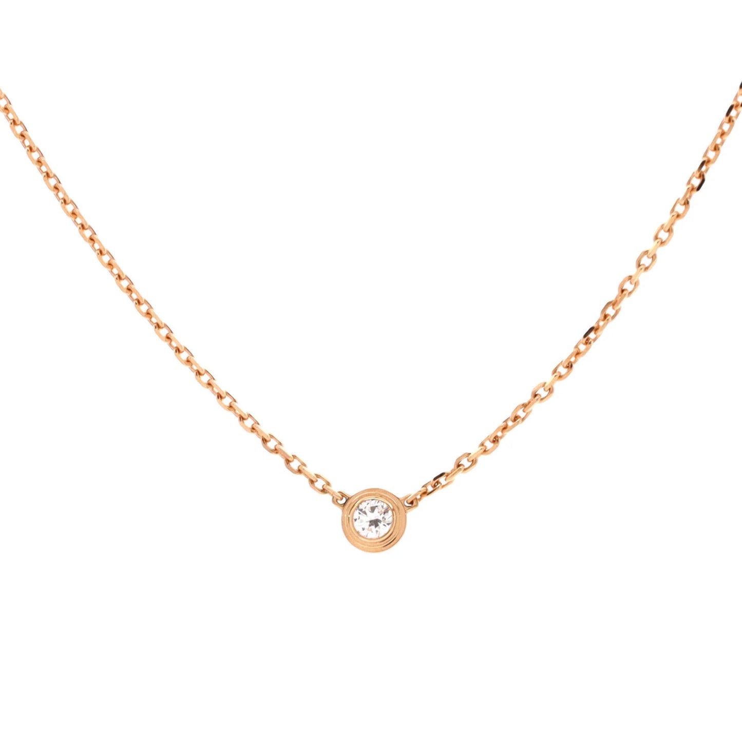 Cartier Cartier D'Amour Pendant Necklace 18K Rose Gold With Diamond Xs