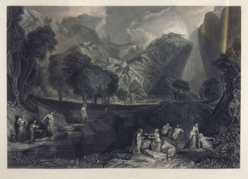 Jmw Turner 1860C Original Etching Signed Landscape Framed