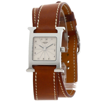 Hermes H Watch Deburuturu Watches Hh1.210 Stainless Steel/Leather