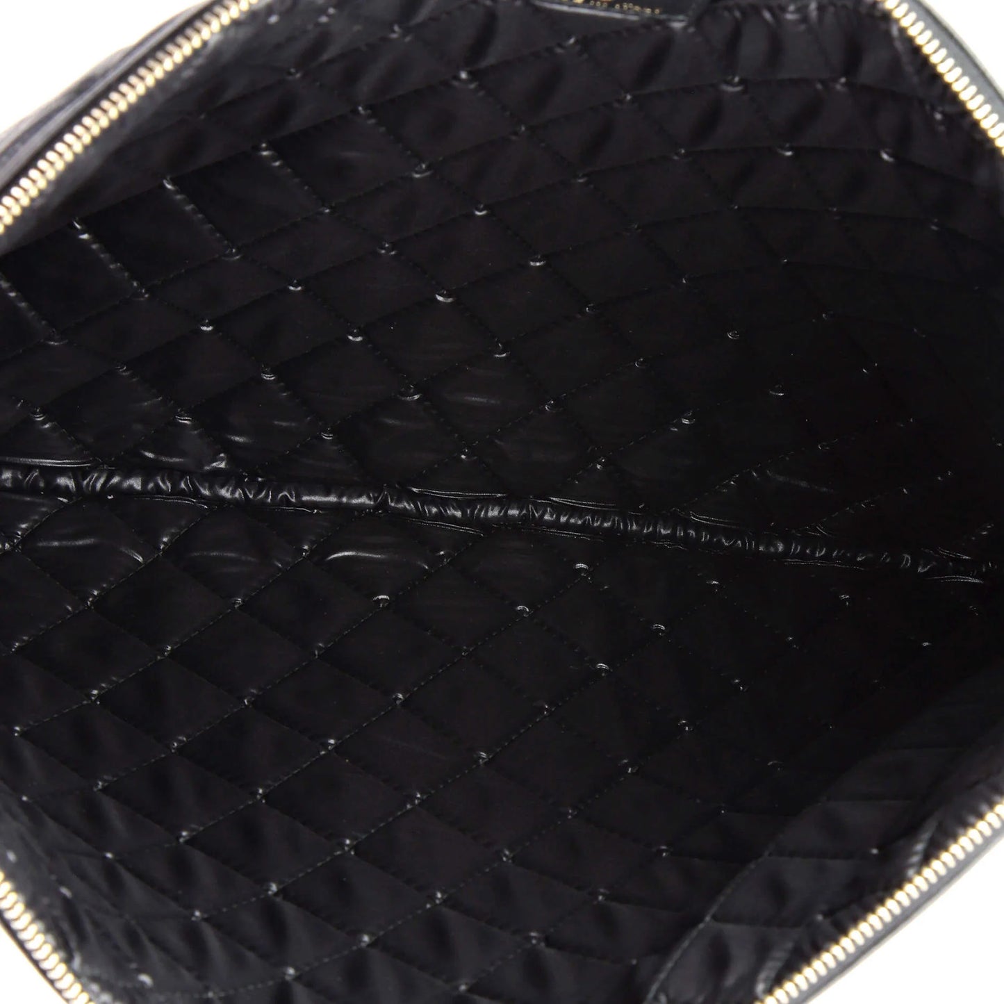 Chanel Boy O Case Clutch Quilted Caviar Large