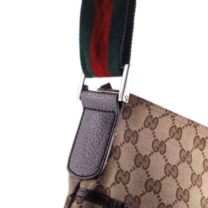 Gucci Front Pocket Web Messenger Gg Canvas Medium