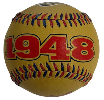 Bob Feller Hof 62 Autographed 1948 Cleveland Indians Commemorative Baseball