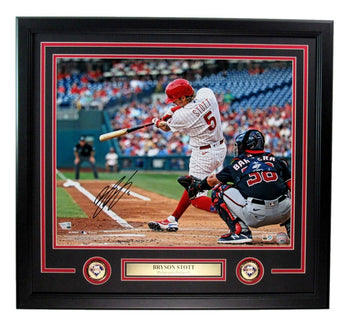 Bryson Stott Signed/Autographed 16X20 Photo Phillies Framed Fanatics 197600