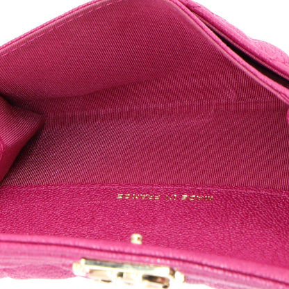 Chanel Boy Flap Card Case Quilted Caviar