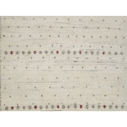 Rug 7'9"x9'8" Ivory Soft & Pure Wool Lori Buft Modern Design Hand Knotted