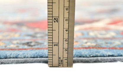 Hand-Knotted Farmho Rug Geometric Tribal Style